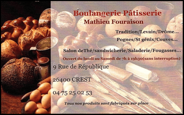 boulangerie fouraison